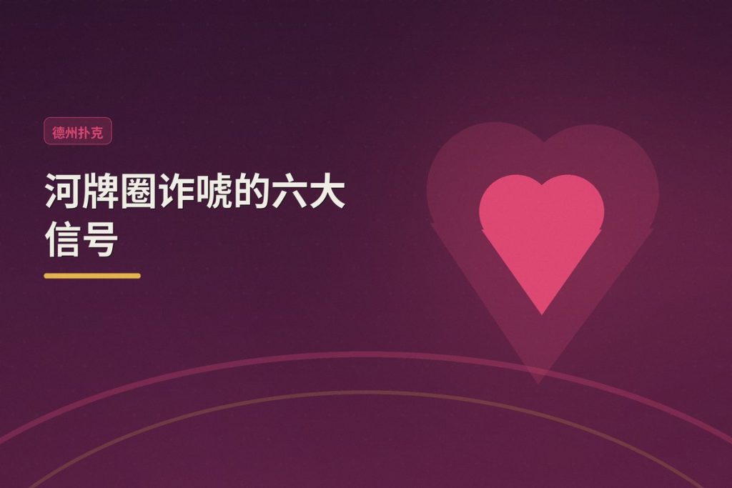 河牌圈诈唬的六大信号：读准对手，诈得更稳