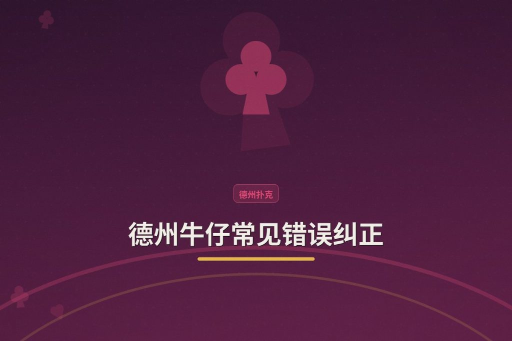 德州牛仔常见错误纠正：三个让你打得更稳的要点