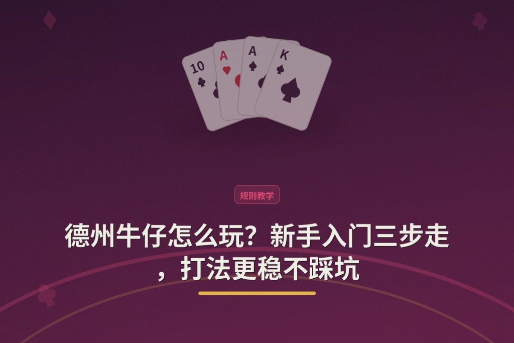 德州牛仔怎么玩？新手入门三步走，打法更稳不踩坑