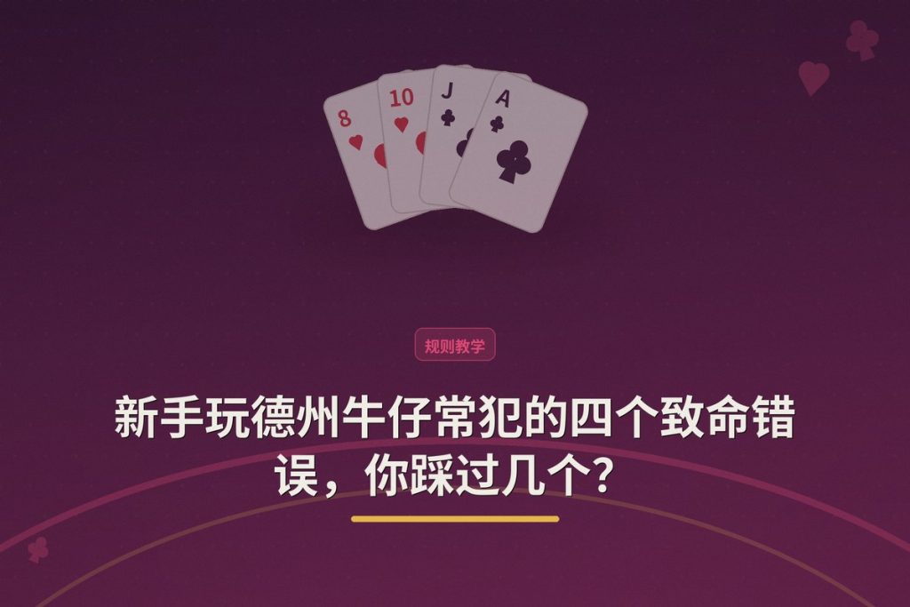 新手玩德州牛仔常犯的四个致命错误，你踩过几个？