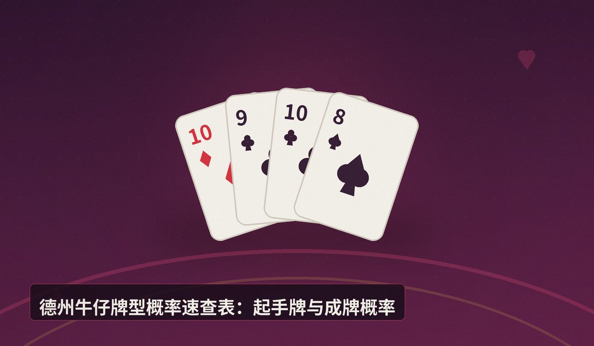 德州牛仔牌型概率速查表 - 德州牛仔牌型概率速查表：用对概率，打法更稳