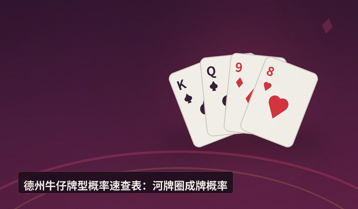 德州牛仔牌型概率速查表 - 德州牛仔牌型概率速查表：用对概率，打法更稳